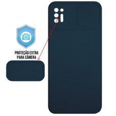 Capa para Motorola Moto G9 Plus - Emborrachada Cam Protector Azul Marinho